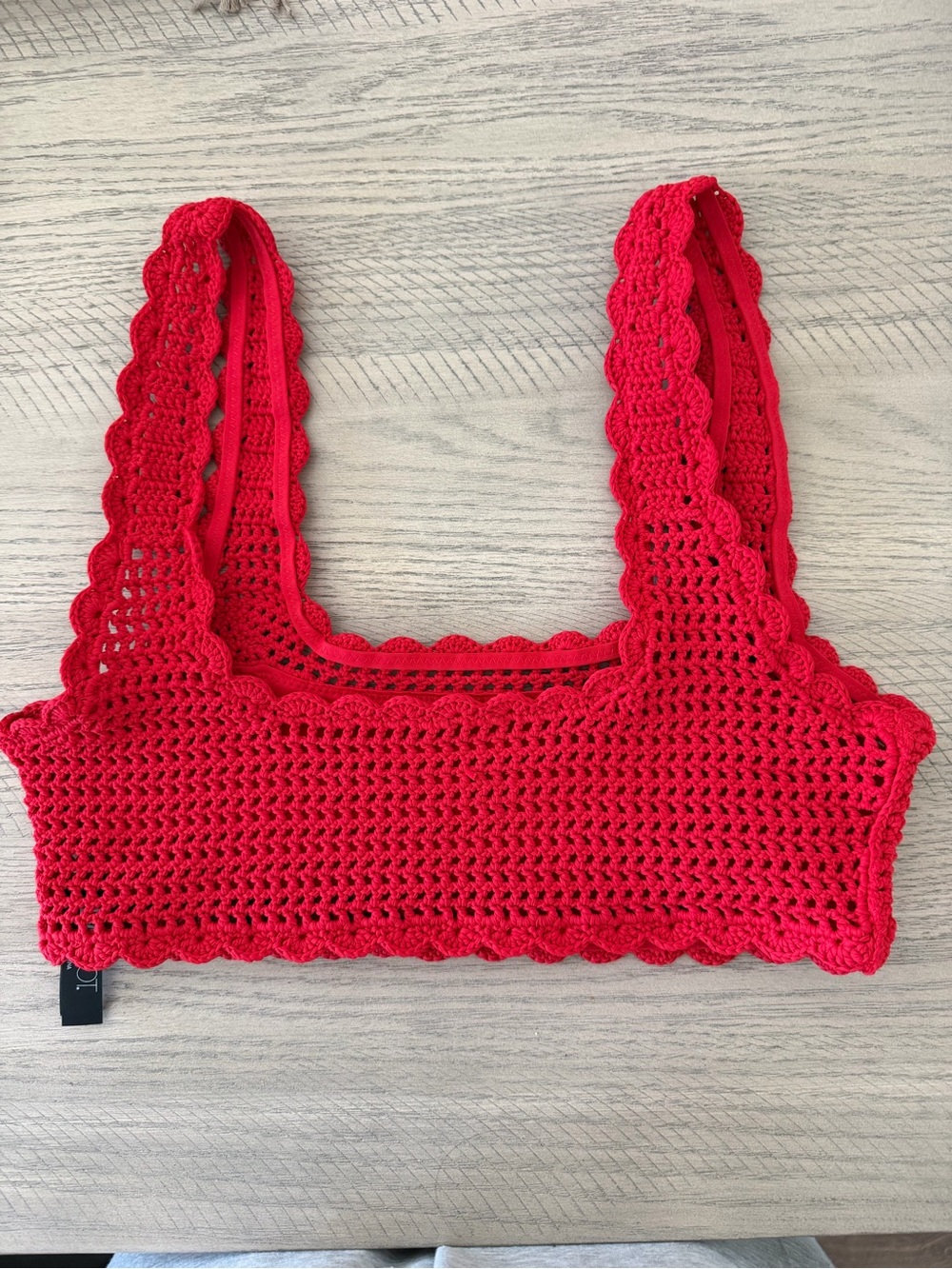 Beach Riot Red Crochet Bikini Top - Picture 4 of 5